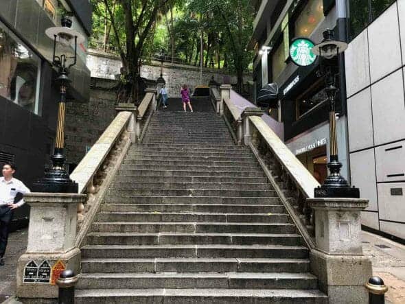 TVB Location Duddell Street Steps and Gas Lamps 都爹利街石階及煤氣燈