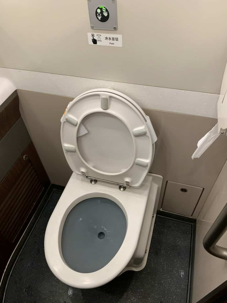 Toilet in the high speed train 